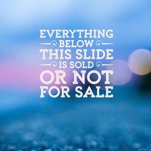 Everything below this slide is sold!
